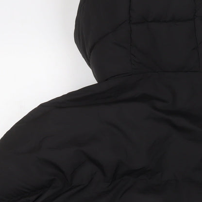 Womens UK Size 4 PRETTYLITTLETHING Black Puffer Jacket