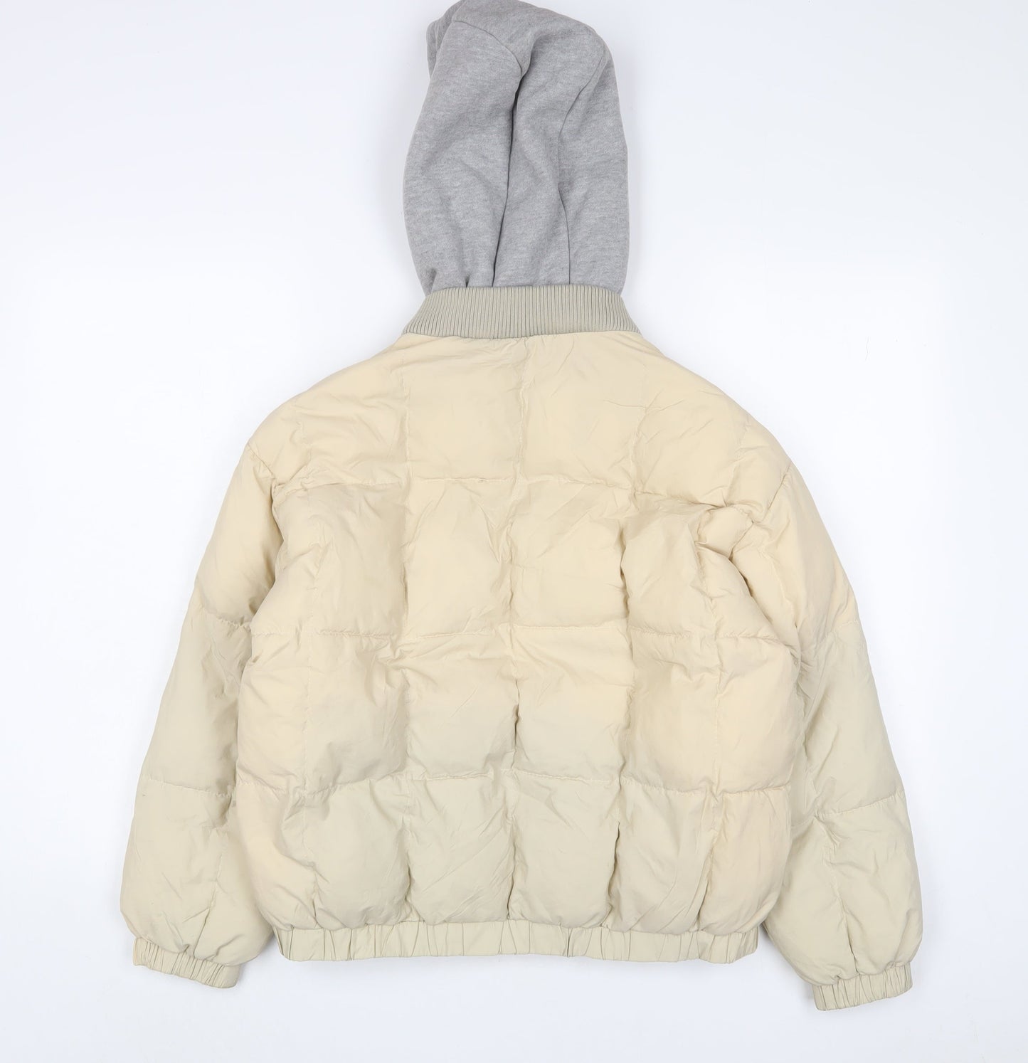 Lanyuxi Womens Beige Quilted Coat Size M Zip
