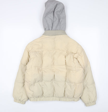 Lanyuxi Womens Beige Quilted Coat Size M Zip