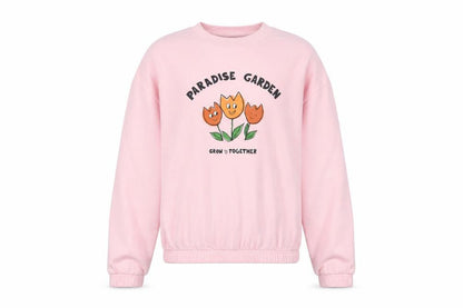 John Lewis Girls Pink Cotton Pullover Sweatshirt Size 8 Years Pullover