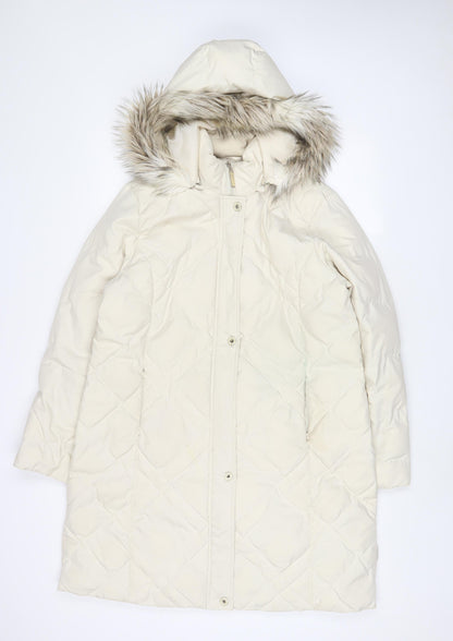 Womens UK Size 12 Per Una Beige Parka Coat