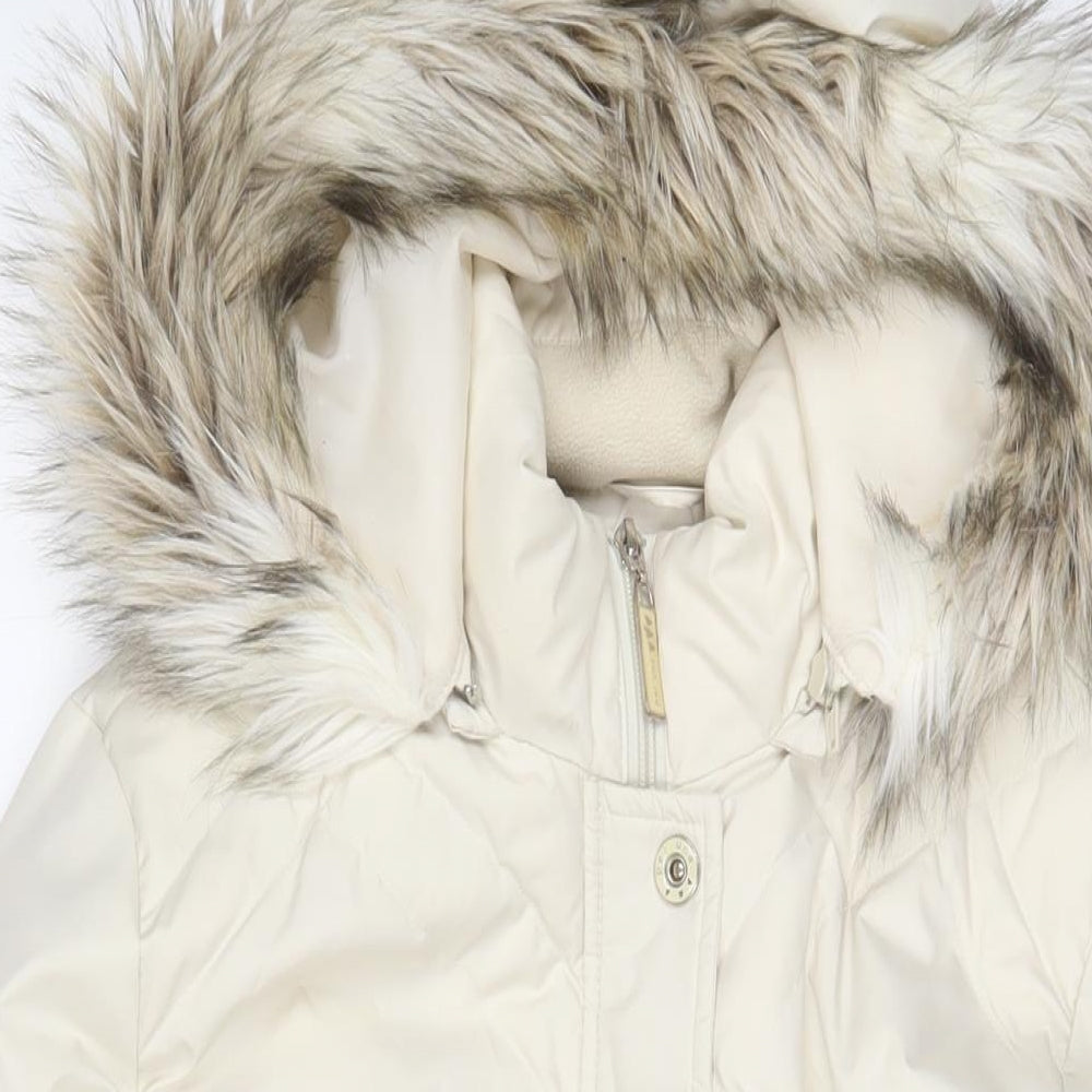 Womens UK Size 12 Per Una Beige Parka Coat
