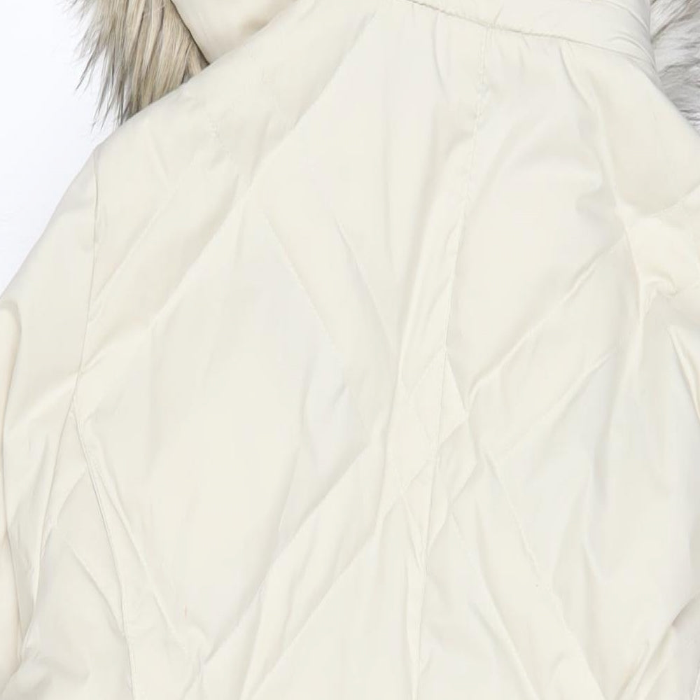 Womens UK Size 12 Per Una Beige Parka Coat