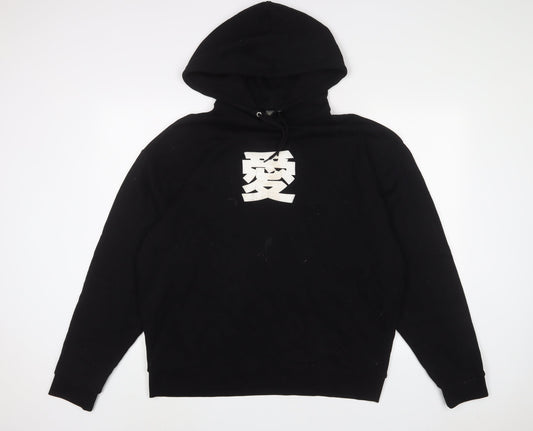 Mens UK Size L ASOS Black Pullover Hoodie