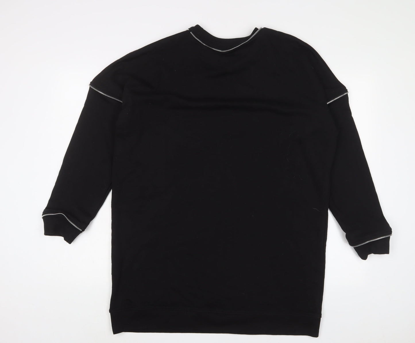 Missguided Womens Black Cotton Pullover Sweatshirt Size 10 Pullover