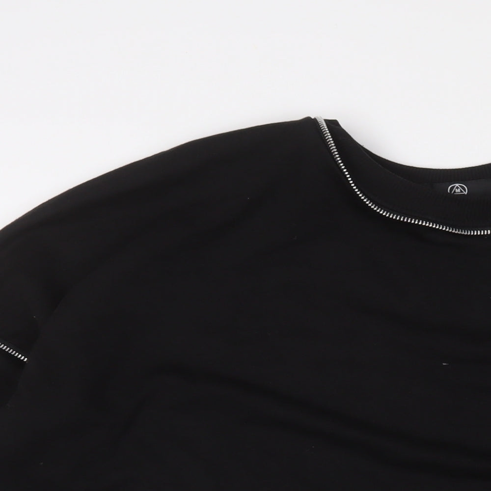 Missguided Womens Black Cotton Pullover Sweatshirt Size 10 Pullover