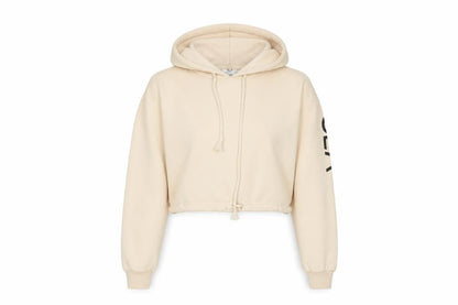 SLA Womens Beige Cotton Pullover Hoodie Size S Pullover