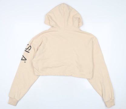SLA Womens Beige Cotton Pullover Hoodie Size S Pullover