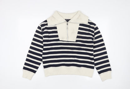 Womens UK Size S Marks and Spencer Blue Pullover Sweatshirt