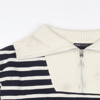 Womens UK Size S Marks and Spencer Blue Pullover Sweatshirt