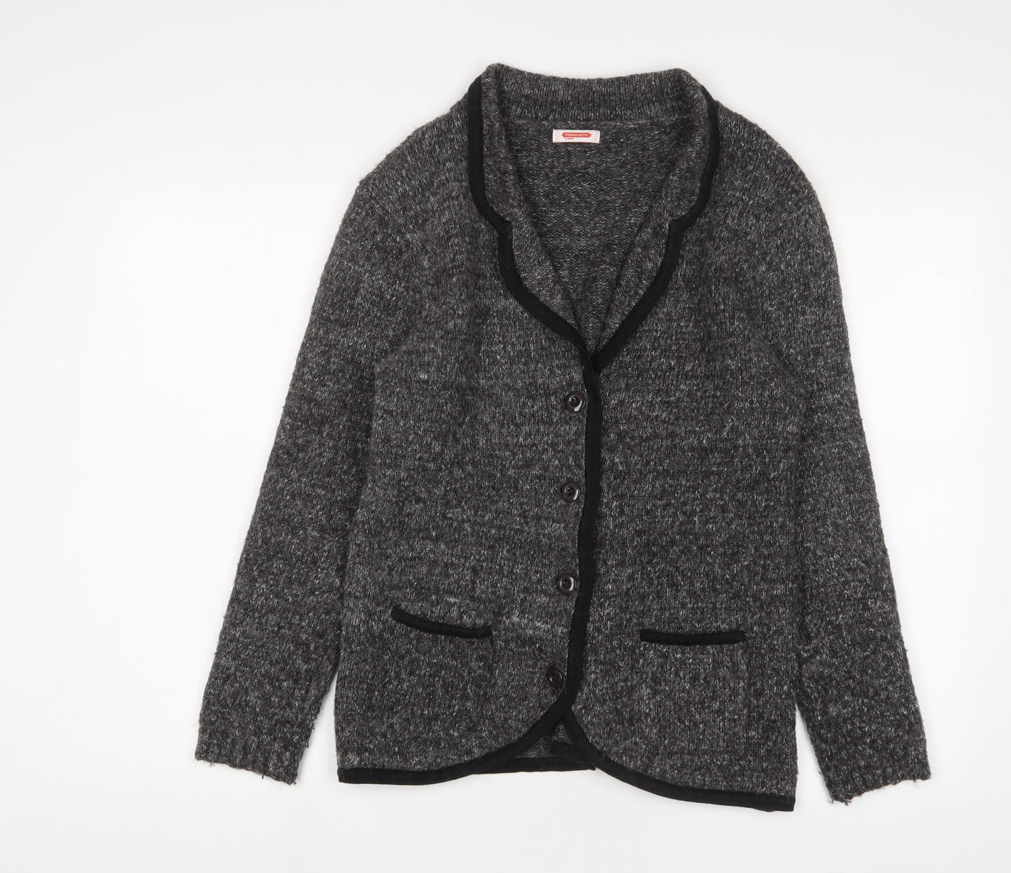 Womens UK Size 14 Damart Grey Cardigan Jumper