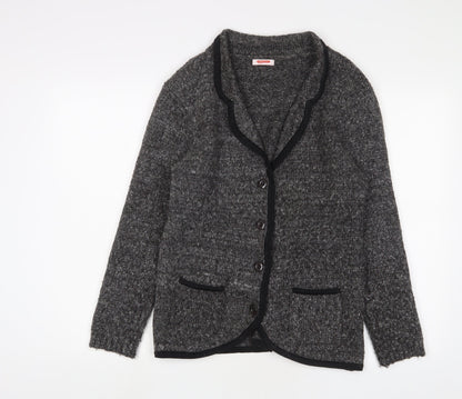 Womens UK Size 14 Damart Grey Cardigan Jumper