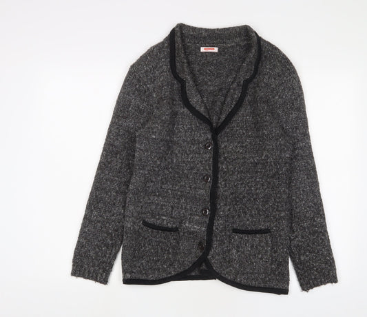 Womens UK Size 14 Damart Grey Cardigan Jumper