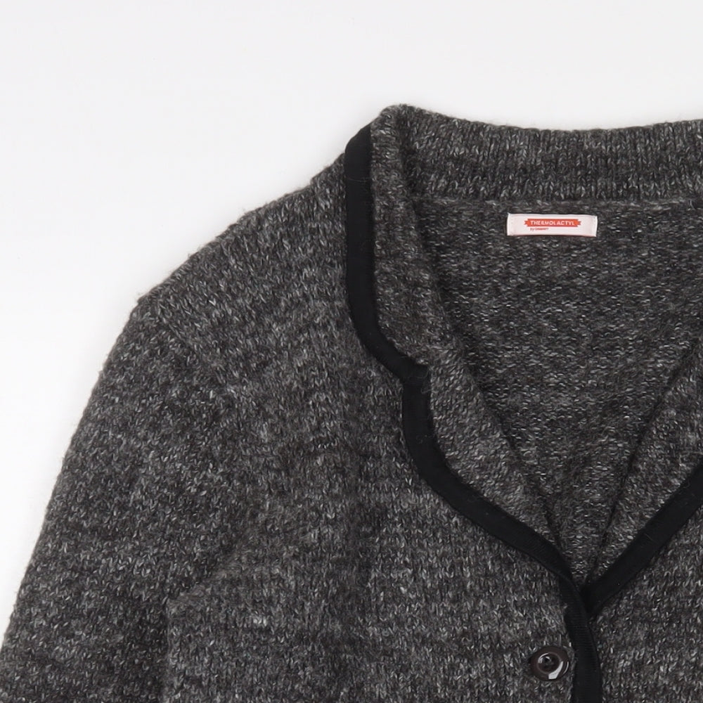 Womens UK Size 14 Damart Grey Cardigan Jumper