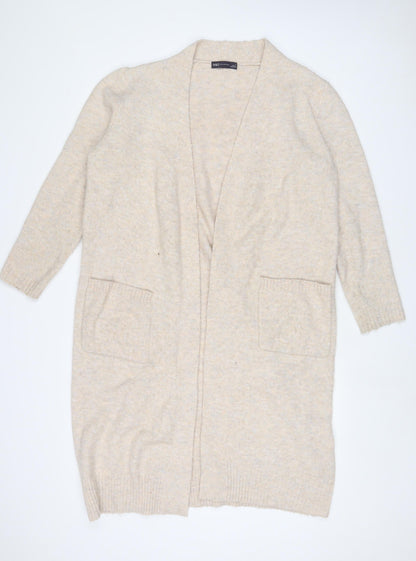 Womens UK Size S Marks and Spencer Beige Cardigan Jumper