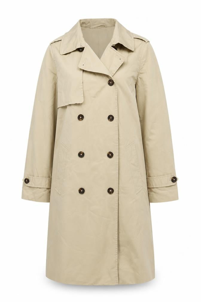 Womens UK Size 12 Marks and Spencer Beige Overcoat