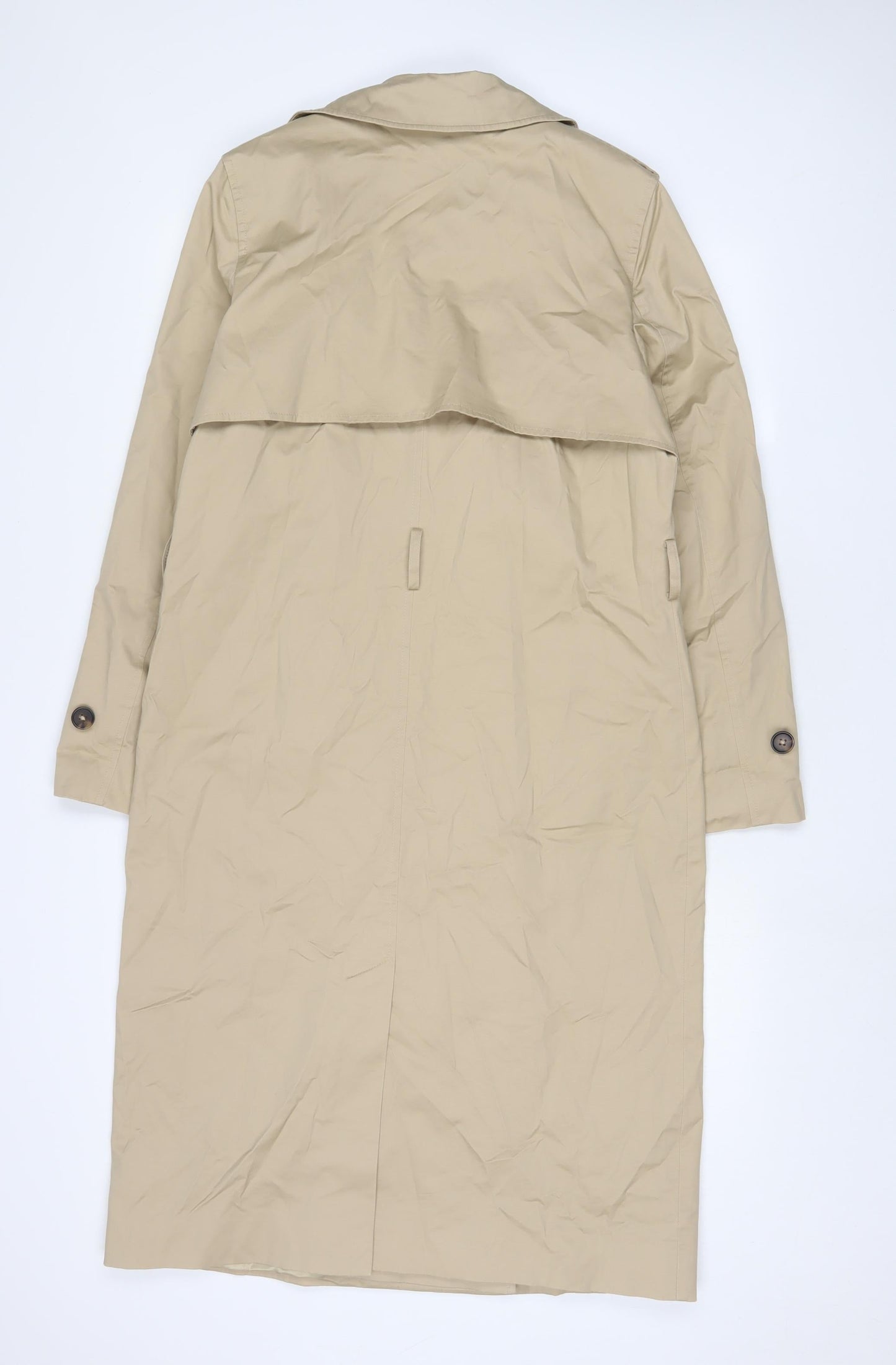 Womens UK Size 12 Marks and Spencer Beige Overcoat