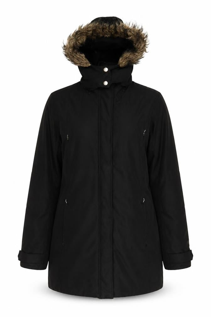 Womens UK Size 8 Etam Black Parka Coat
