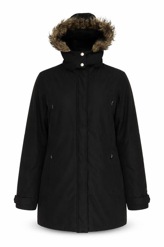 Womens UK Size 8 Etam Black Parka Coat