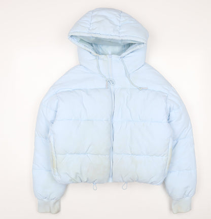 Womens UK Size S Monki Blue Puffer Jacket