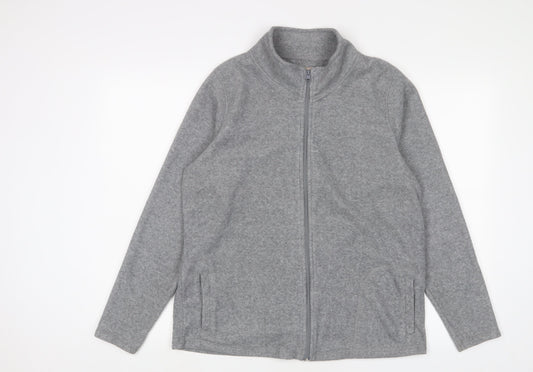Anthology Womens Grey Jacket Size 16 Zip