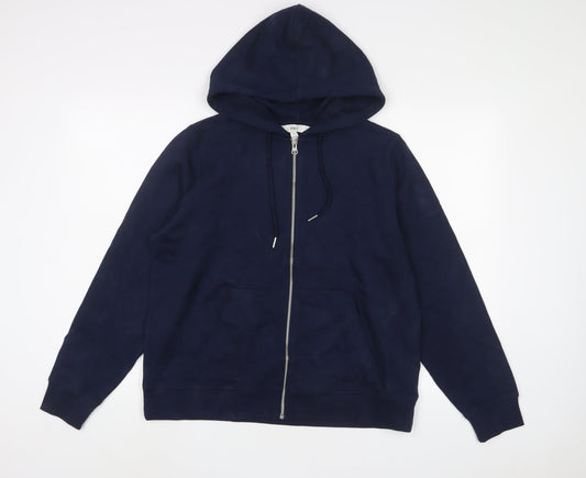 Womens UK Size M marks and Blue Full Zip Hoodie