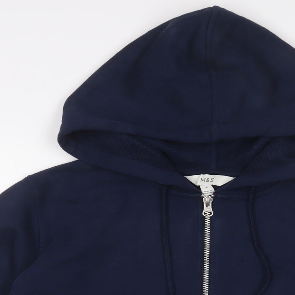 Womens UK Size M marks and Blue Full Zip Hoodie