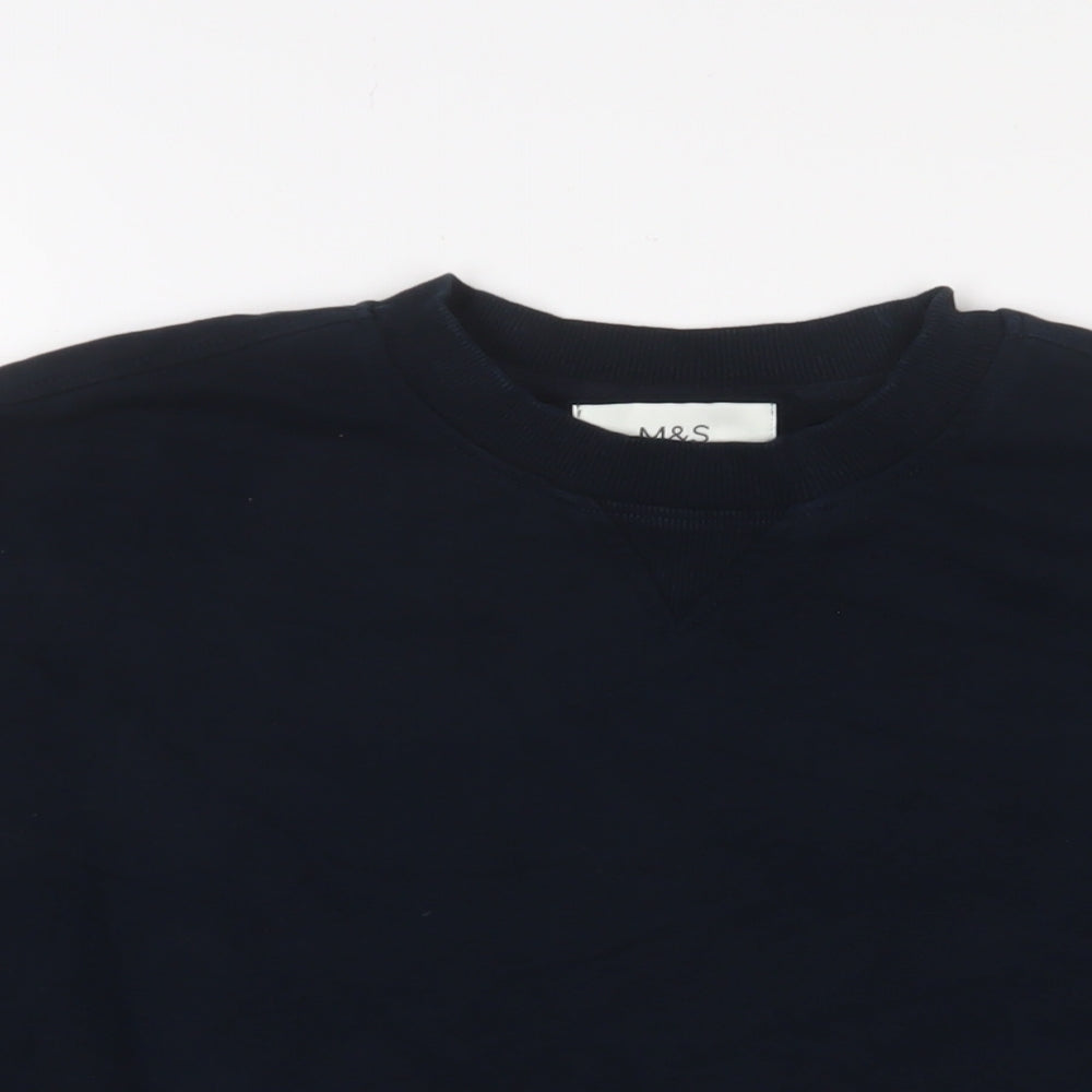 Mens UK Size S Marks and Spencer Blue Pullover Sweatshirt