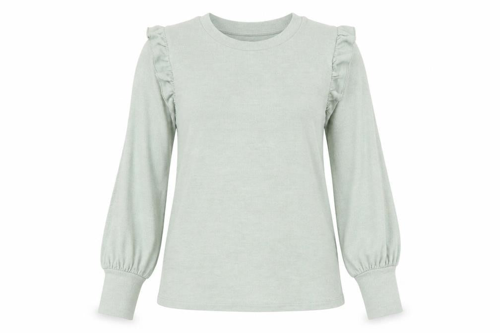 Next Womens Green Viscose Basic T-Shirt Size 10 Crew Neck