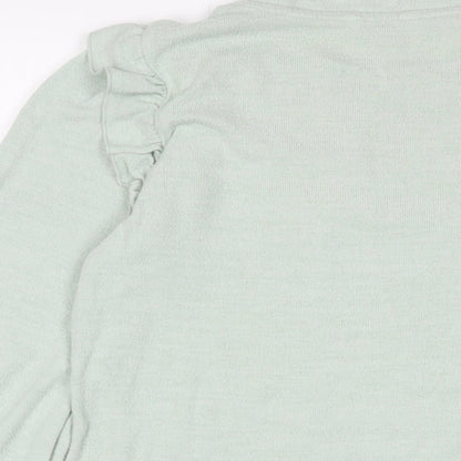 NEXT Womens Green Viscose Basic T-Shirt Size 10 Crew Neck