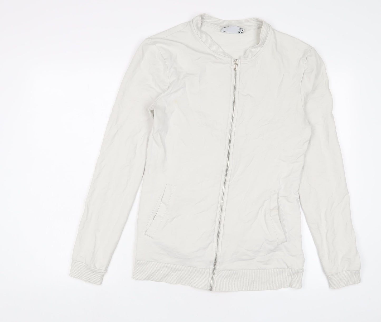 Mens UK Size M ASOS Grey Full Zip Sweatshirt