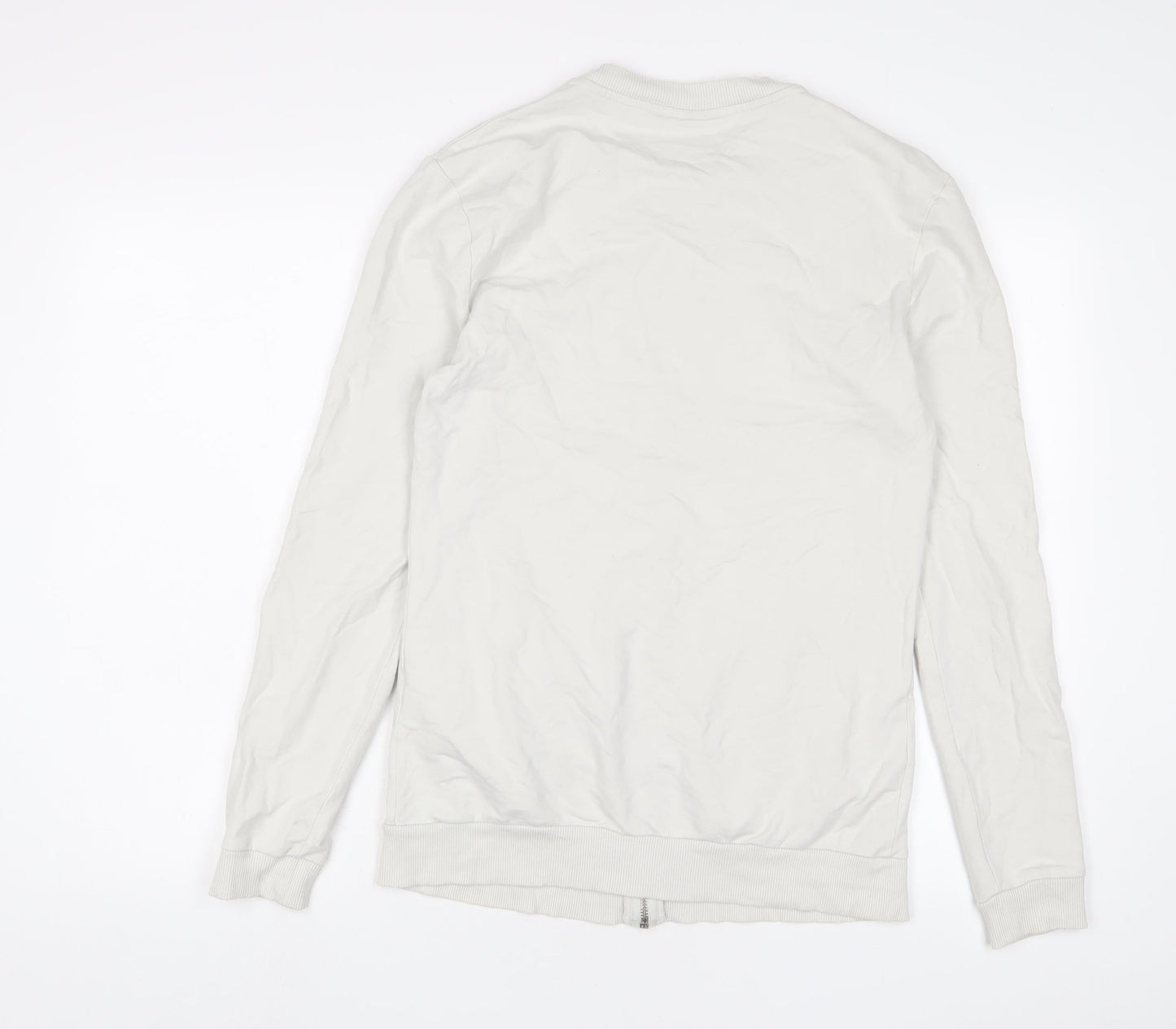 Mens UK Size M ASOS Grey Full Zip Sweatshirt