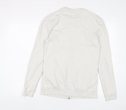 Mens UK Size M ASOS Grey Full Zip Sweatshirt
