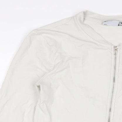 Mens UK Size M ASOS Grey Full Zip Sweatshirt