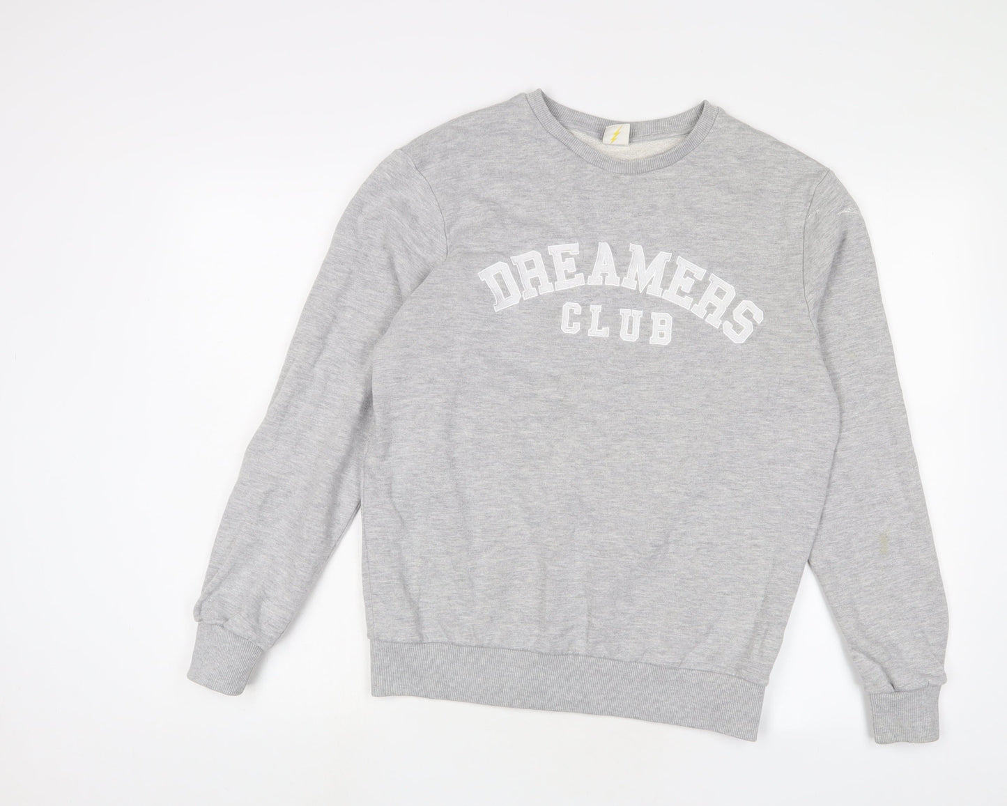 Dreamers Club Womens Grey Cotton Pullover Sweatshirt Size M Pullover - Embroidered