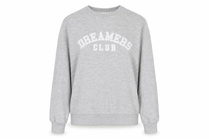 Dreamers Club Womens Grey Cotton Pullover Sweatshirt Size M Pullover - Embroidered