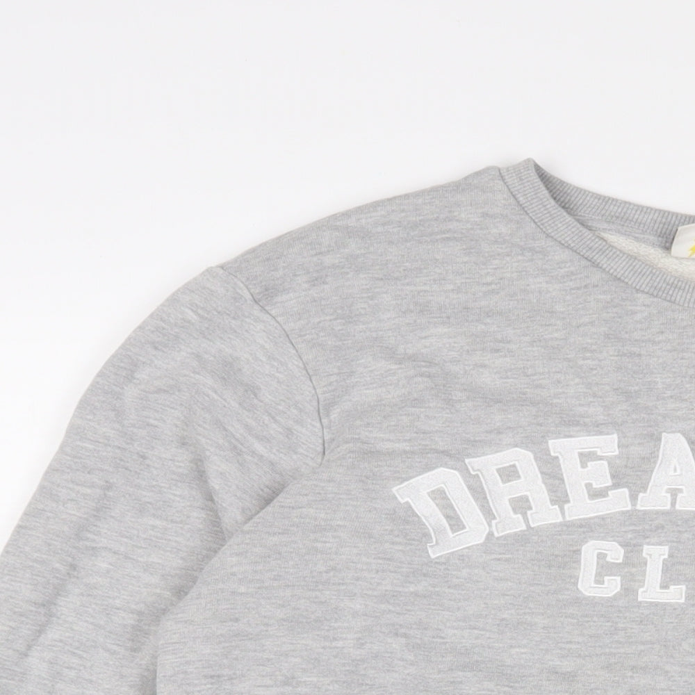 Dreamers Club Womens Grey Cotton Pullover Sweatshirt Size M Pullover - Embroidered