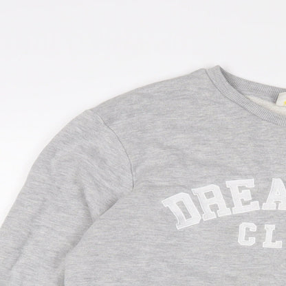 Dreamers Club Womens Grey Cotton Pullover Sweatshirt Size M Pullover - Embroidered