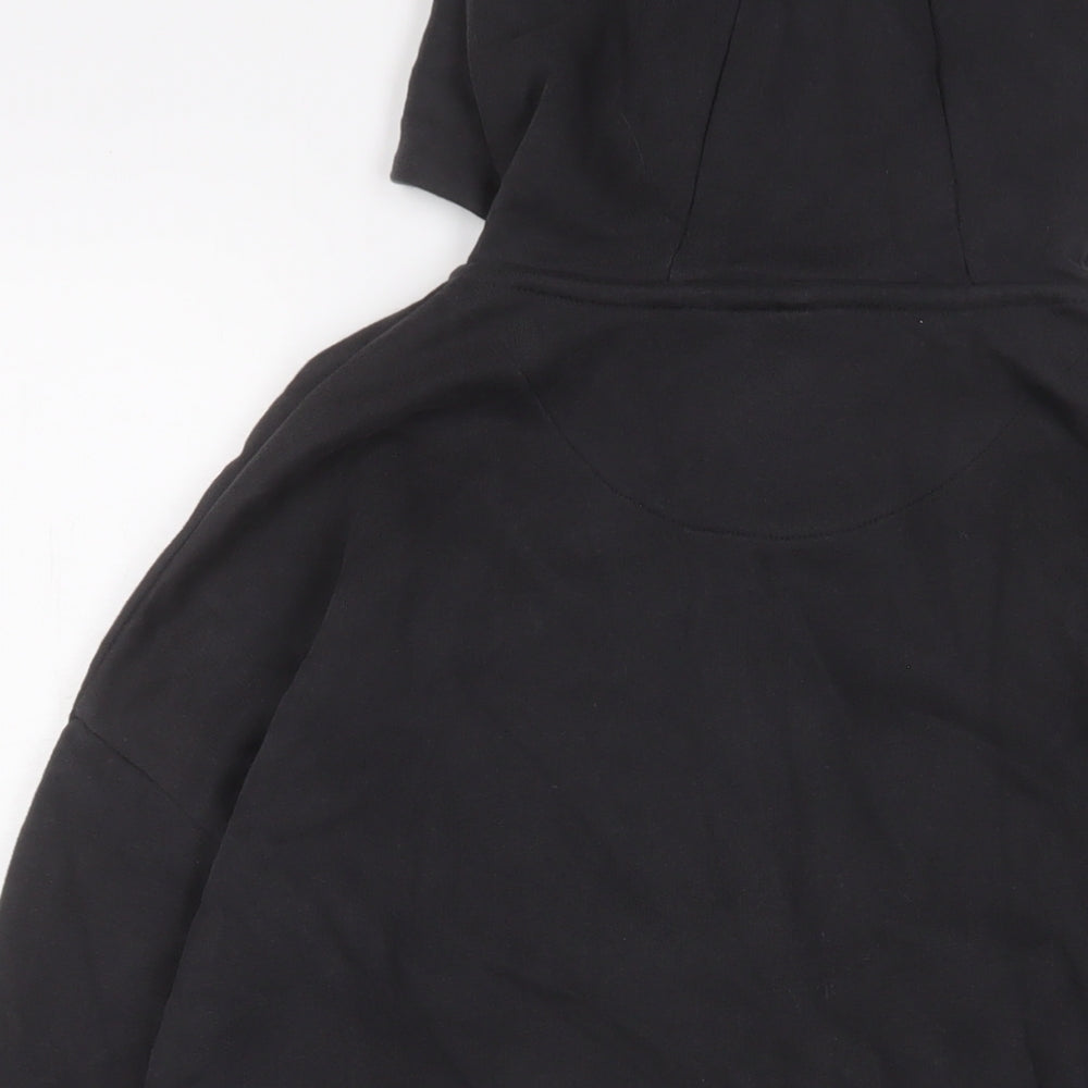 Marks and Spencer Boys Black Cotton Full Zip Hoodie Size 13-14 Years Zip - Free Spirit
