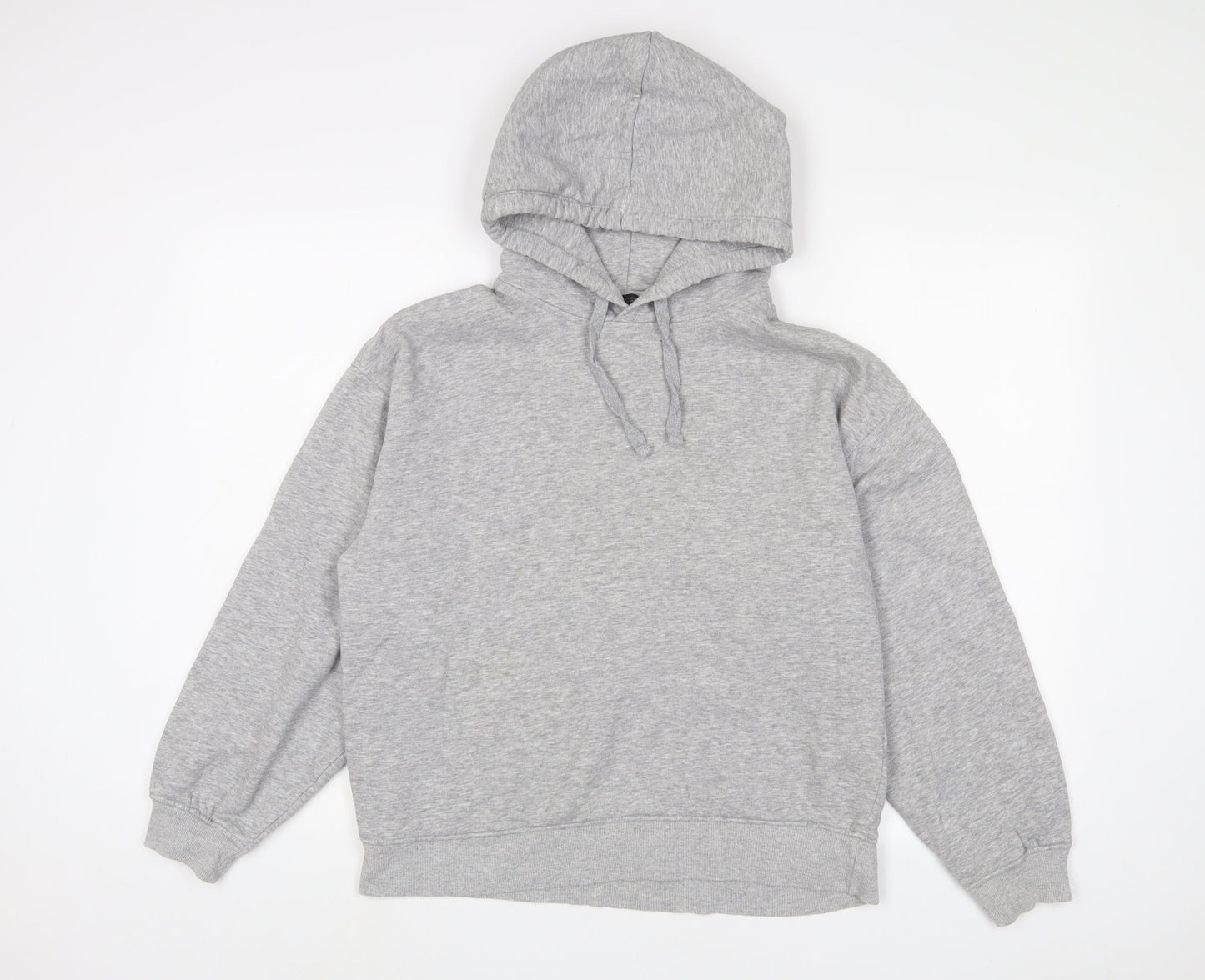 Zara Womens Grey Cotton Pullover Hoodie Size M Pullover