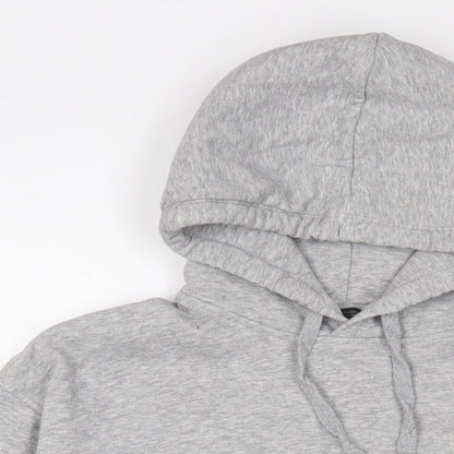 Zara Womens Grey Cotton Pullover Hoodie Size M Pullover