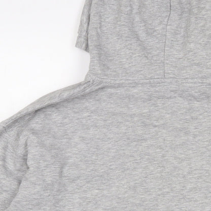 Zara Womens Grey Cotton Pullover Hoodie Size M Pullover