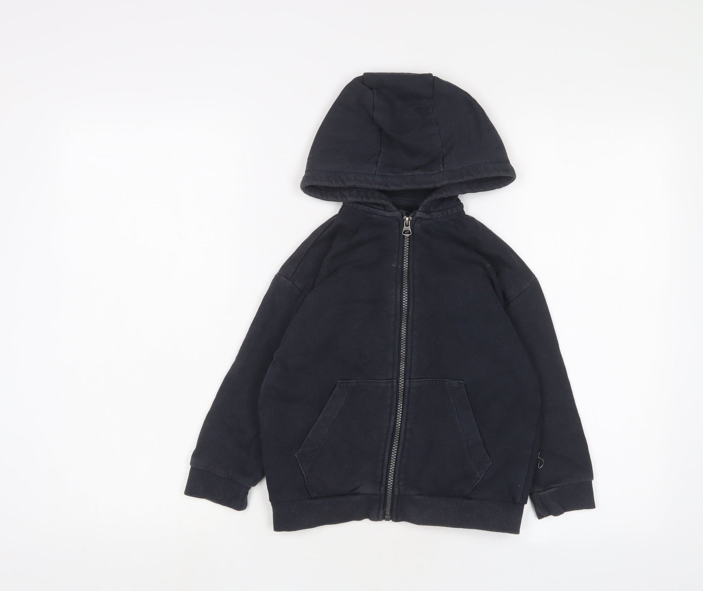 NEXT Boys Blue Cotton Full Zip Hoodie Size 6 Years Zip