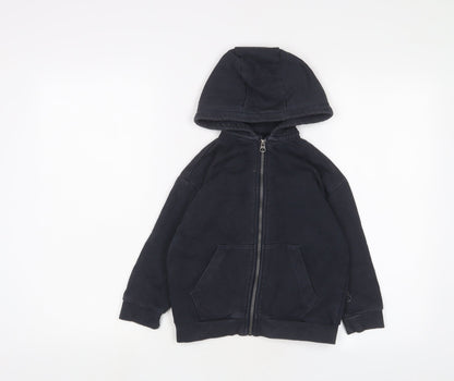 NEXT Boys Blue Cotton Full Zip Hoodie Size 6 Years Zip