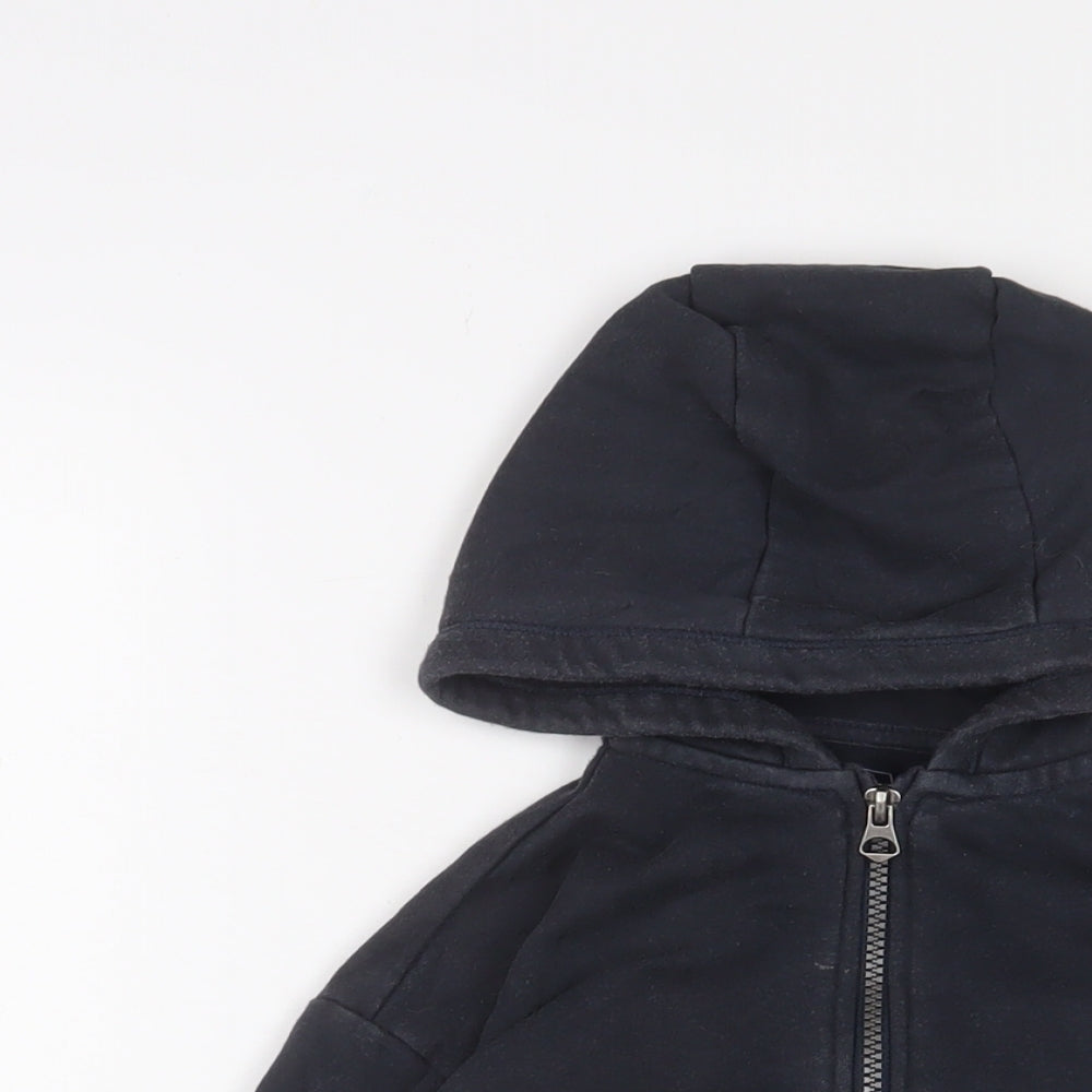 NEXT Boys Blue Cotton Full Zip Hoodie Size 6 Years Zip
