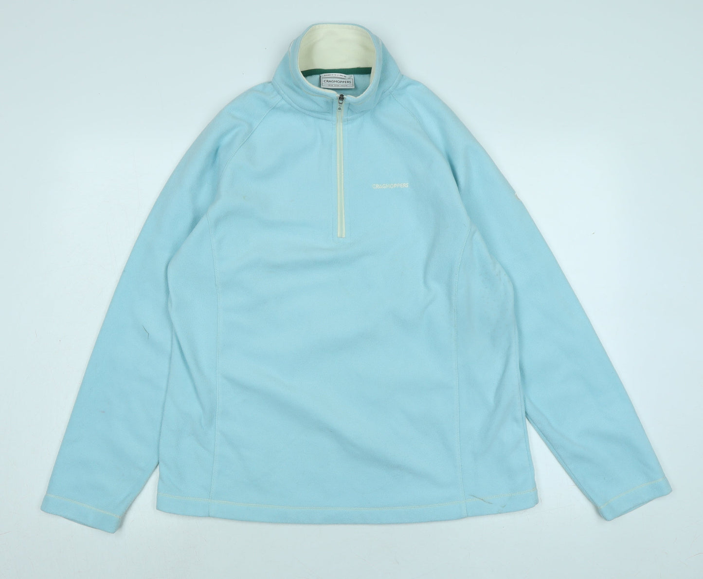 Damart Womens Blue Polyester Pullover Sweatshirt Size L Zip