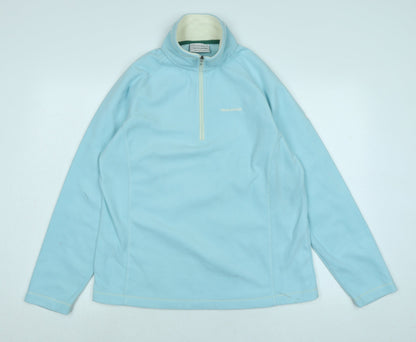Damart Womens Blue Polyester Pullover Sweatshirt Size L Zip