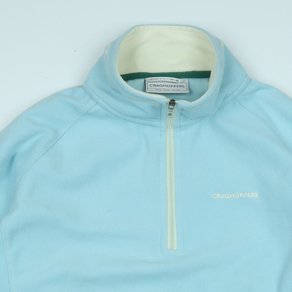 Damart Womens Blue Polyester Pullover Sweatshirt Size L Zip