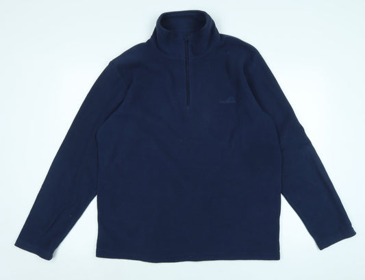Mens UK Size M Freedom Trail Blue Henley Sweatshirt