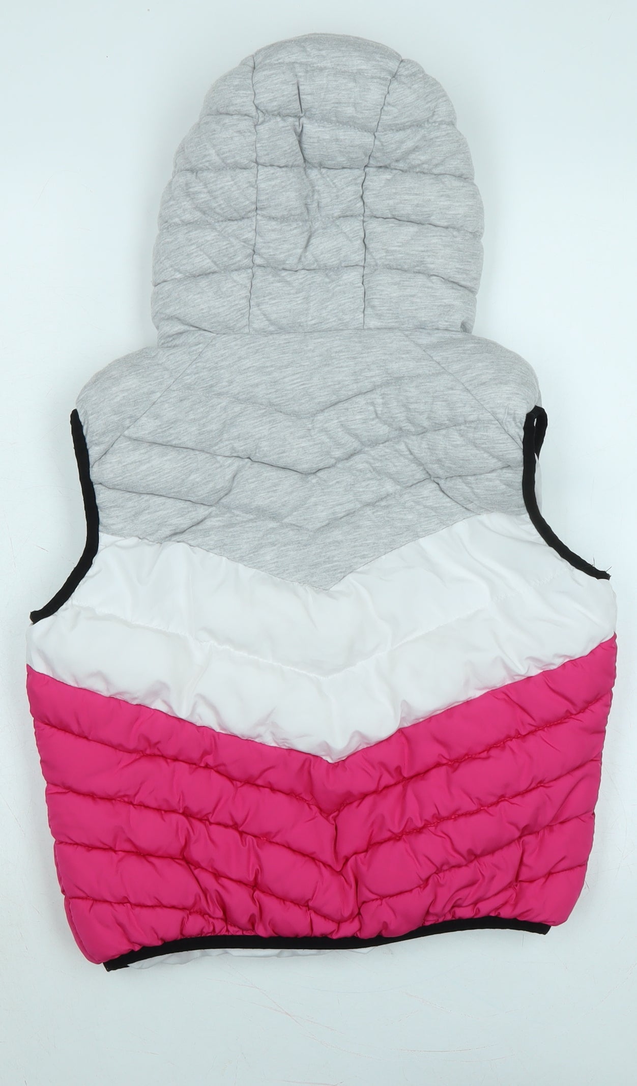 FB Sisters Womens Multicoloured Striped Gilet Waistcoat Size S Zip
